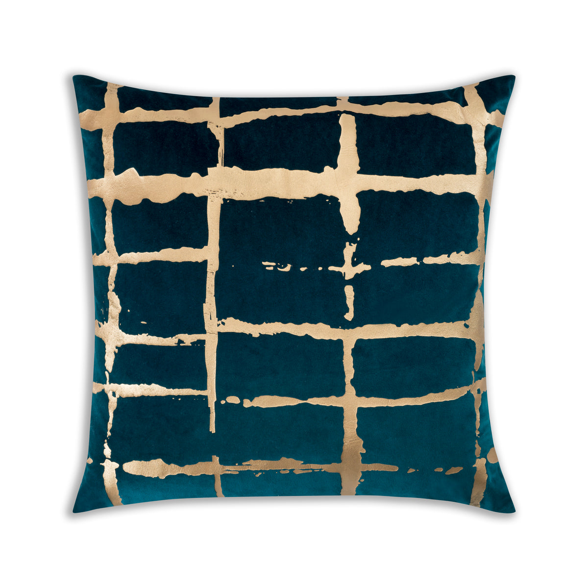 Oslo Teal Gold Velvet Pillow oncloud9