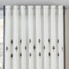 Jeweled Ivory Linen Panel