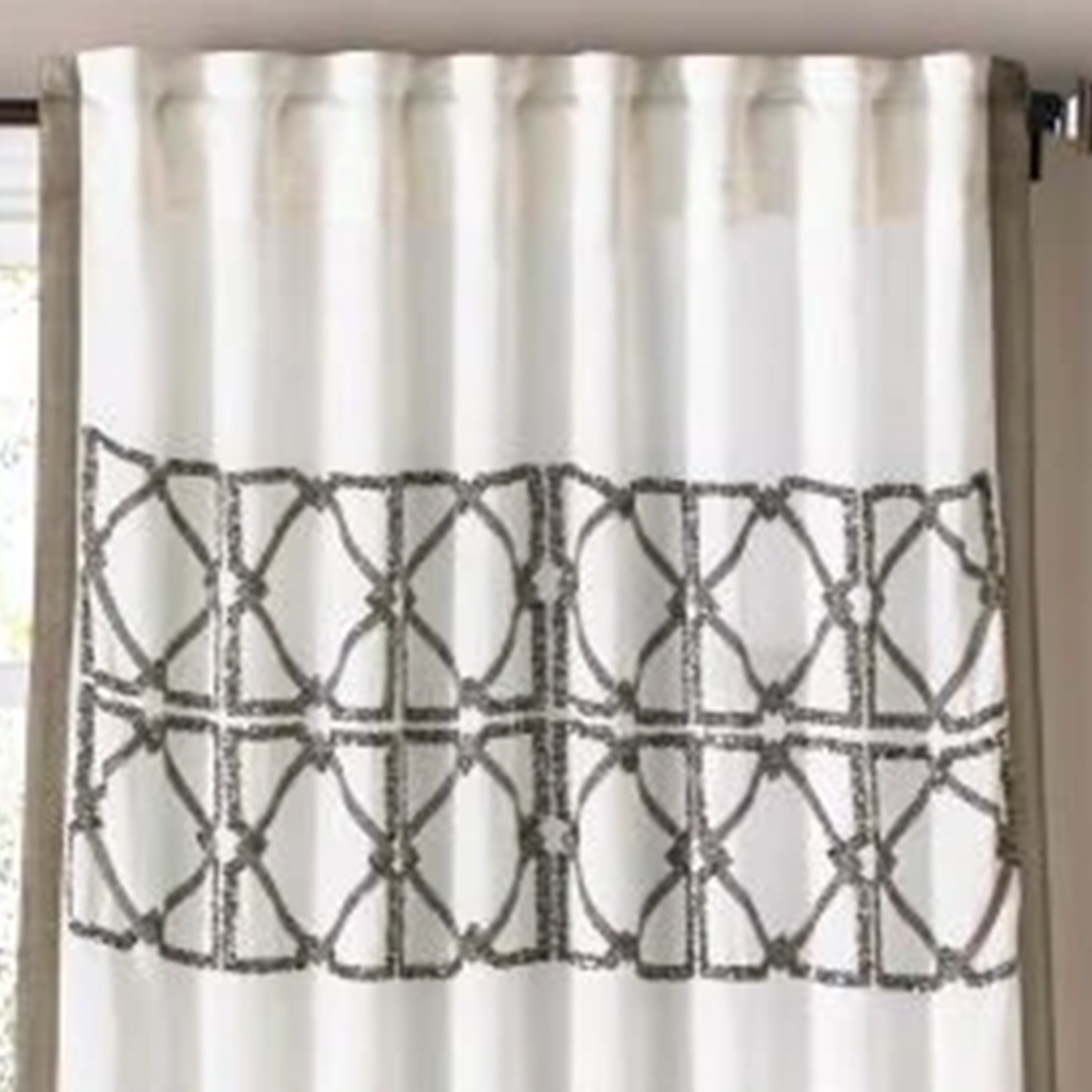 Ory White Colored Cotton Linen Panel