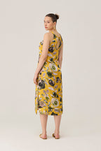 Golden Flora Embroidered Dress