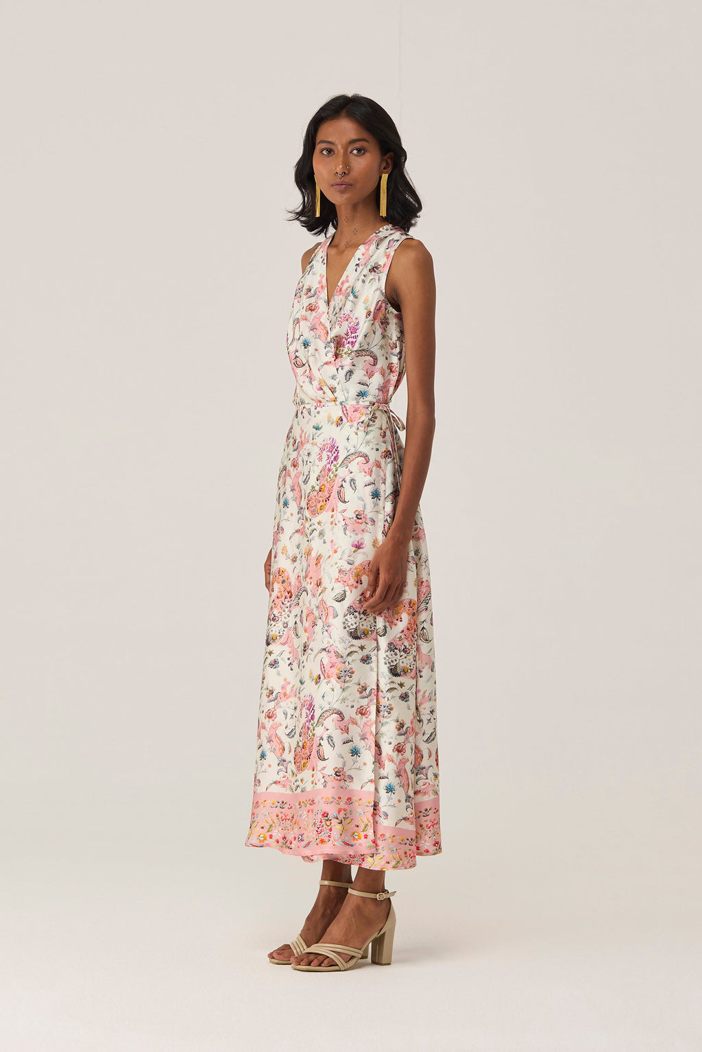 Pink Paisley Parisian Wrap Dress