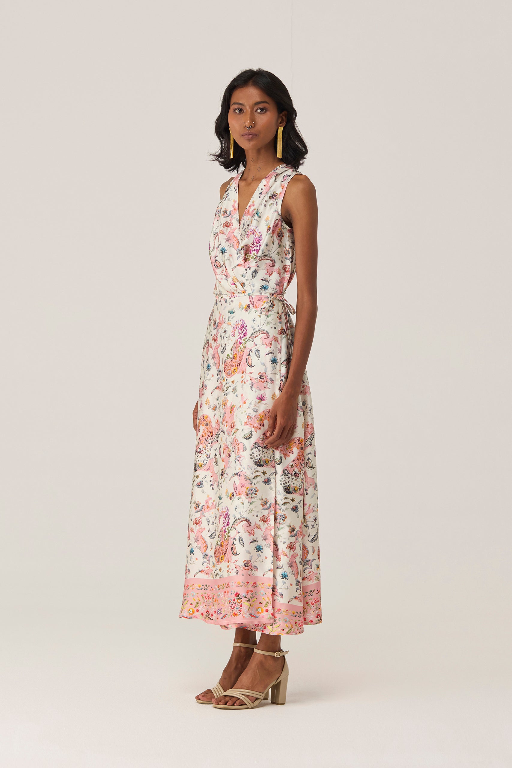 Pink Paisley Parisian Wrap Dress