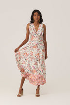 Pink Paisley Parisian Wrap Dress
