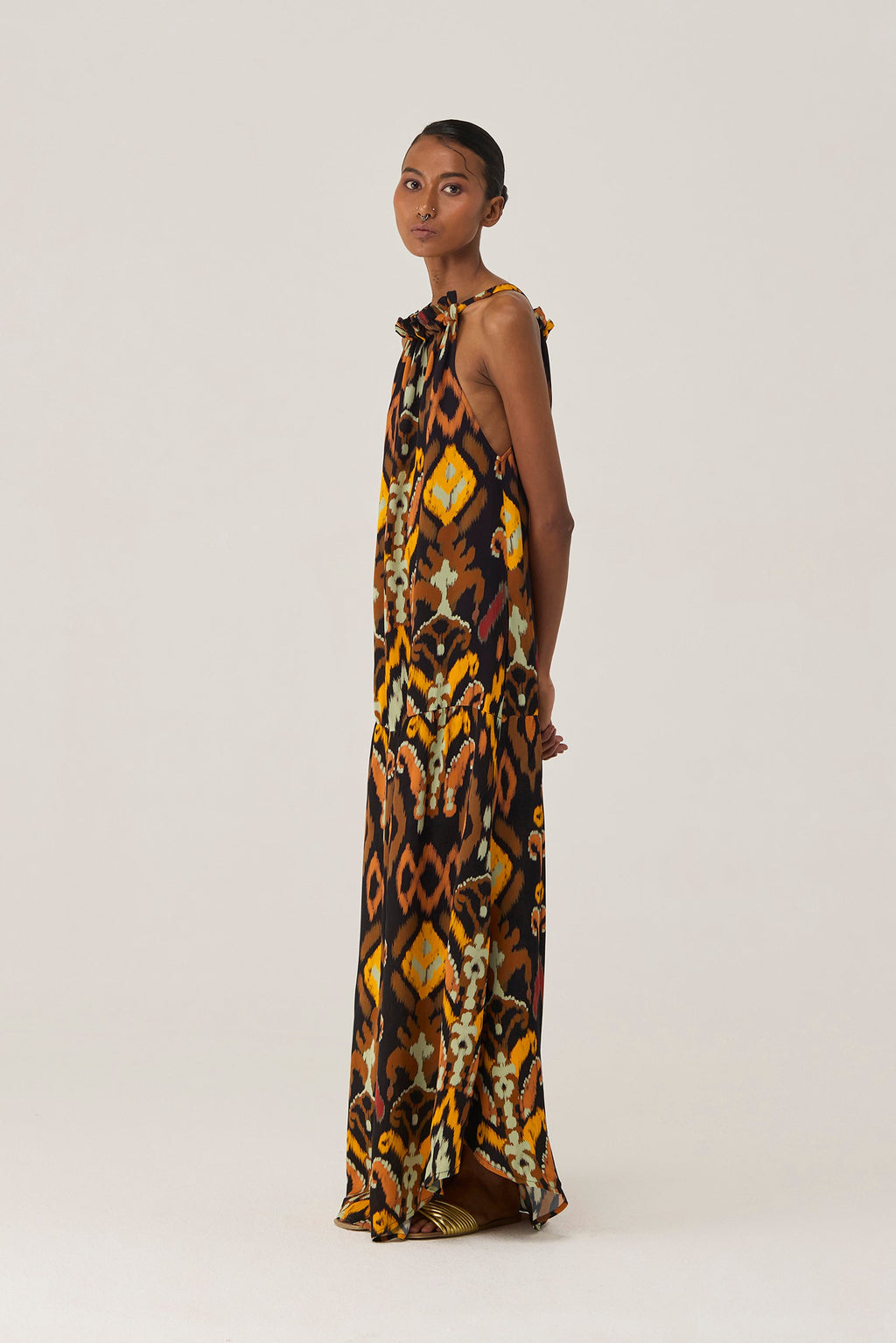 Bohemian Ikat Maxi Dress