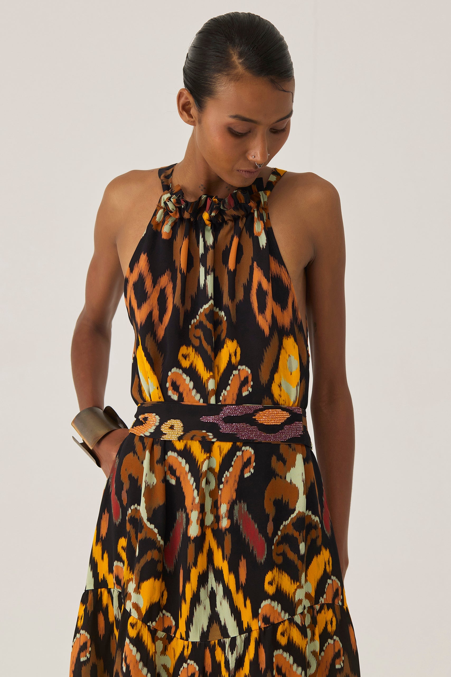 Bohemian Ikat Maxi Dress
