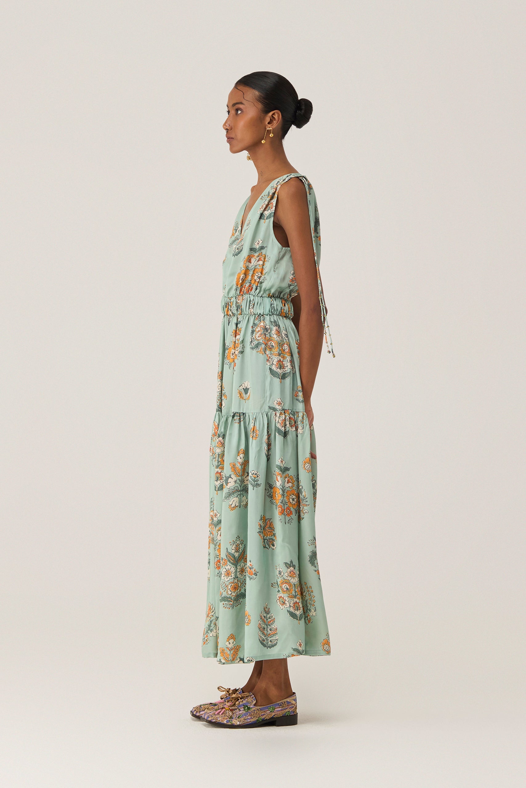 Botanical Block Maxi Dress