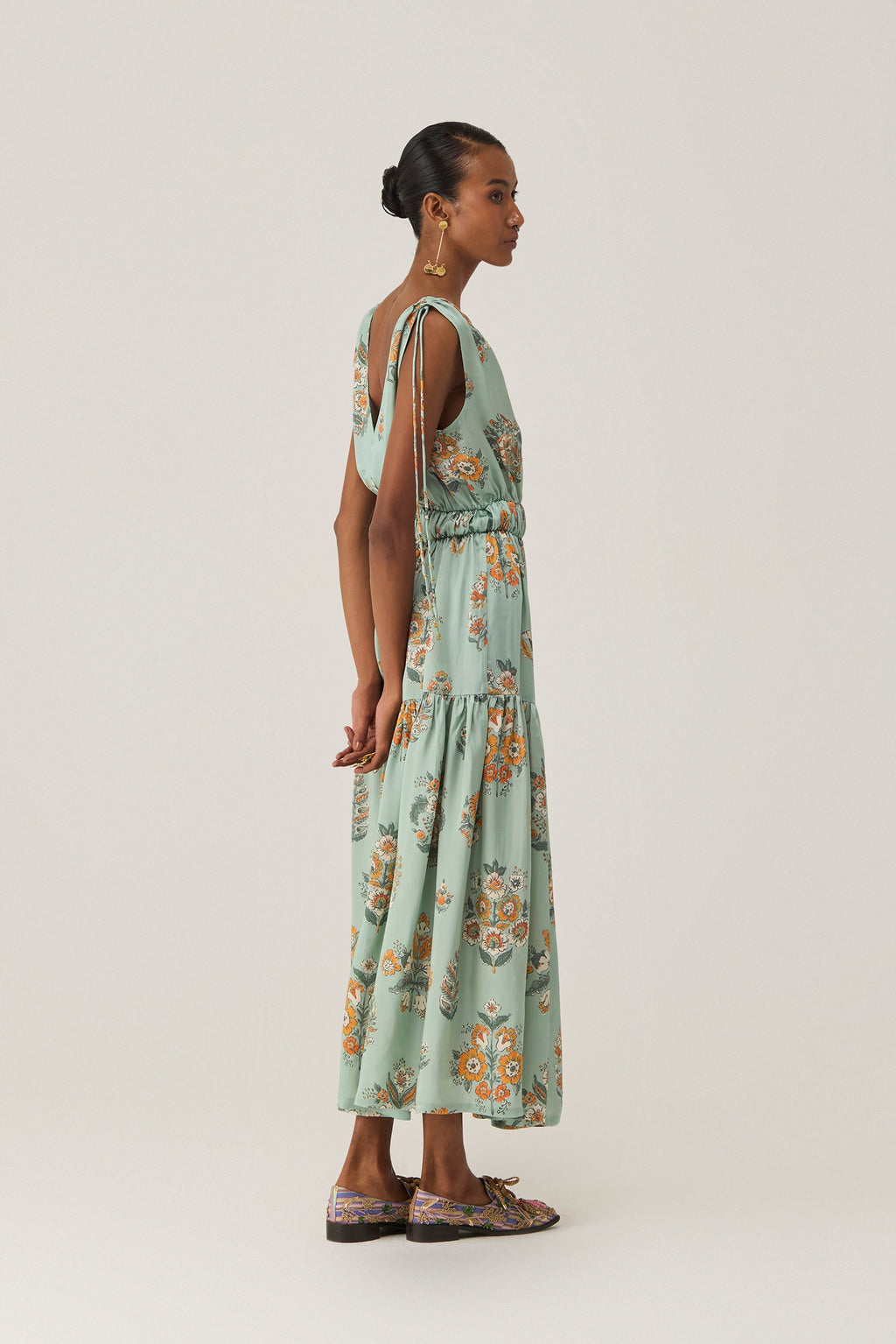 Botanical Block Maxi Dress