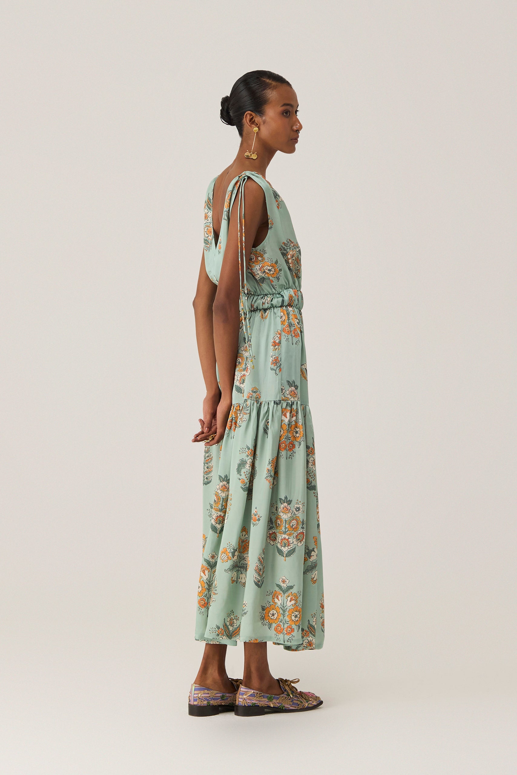Botanical Block Maxi Dress