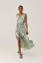 Botanical Block Maxi Dress
