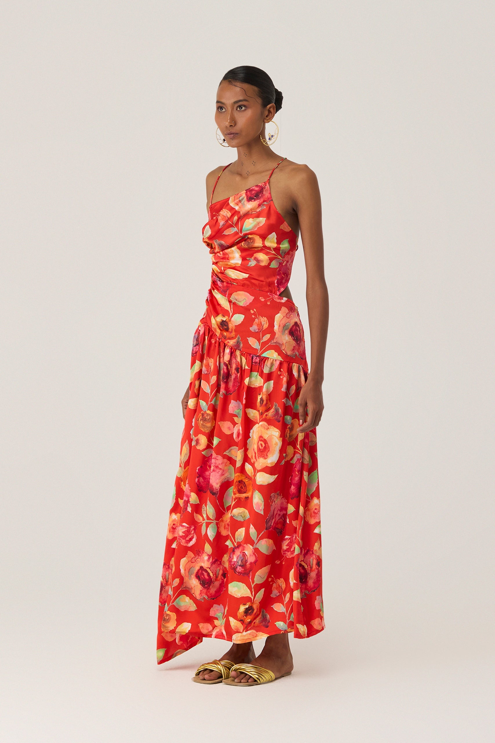 Watercolour Bloom Sleeveless Dress