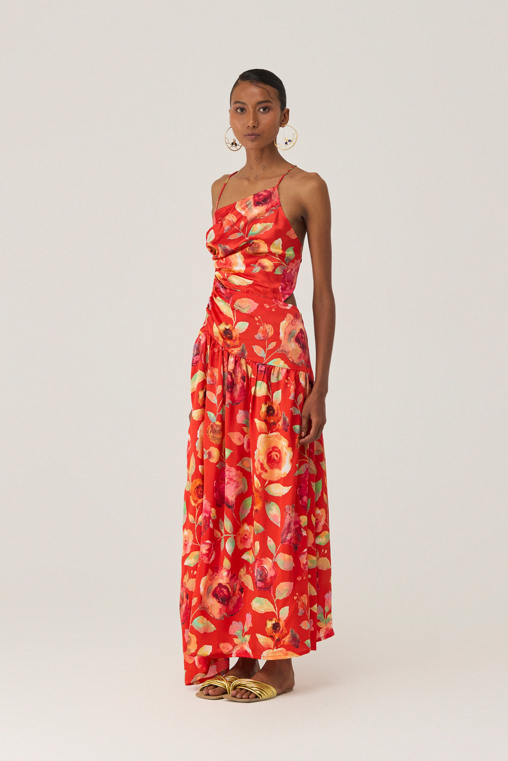 Watercolour Bloom Sleeveless Dress