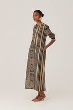 Linear Geometry Shirt Dress