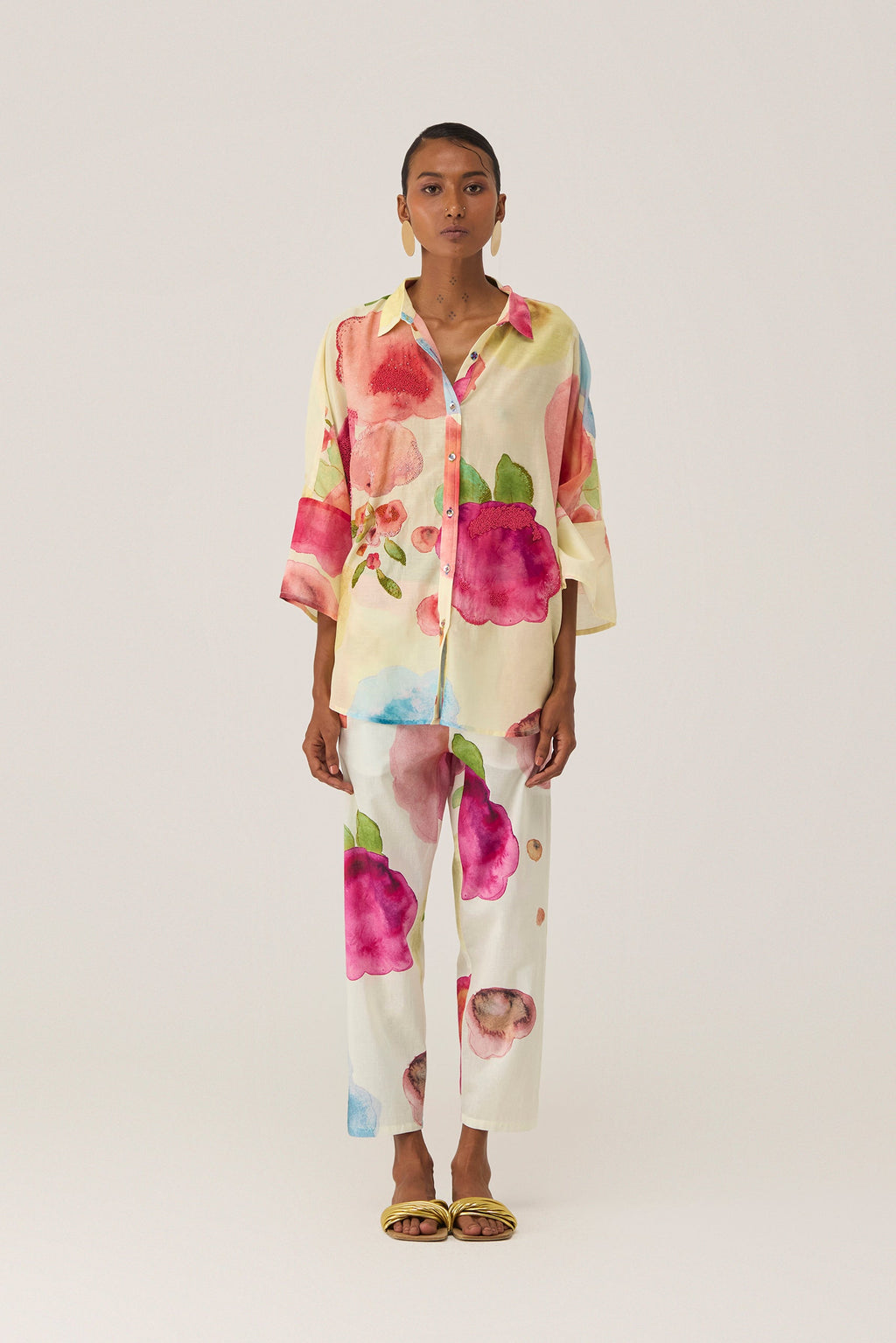 Californian Poppies Embroidered Shirt