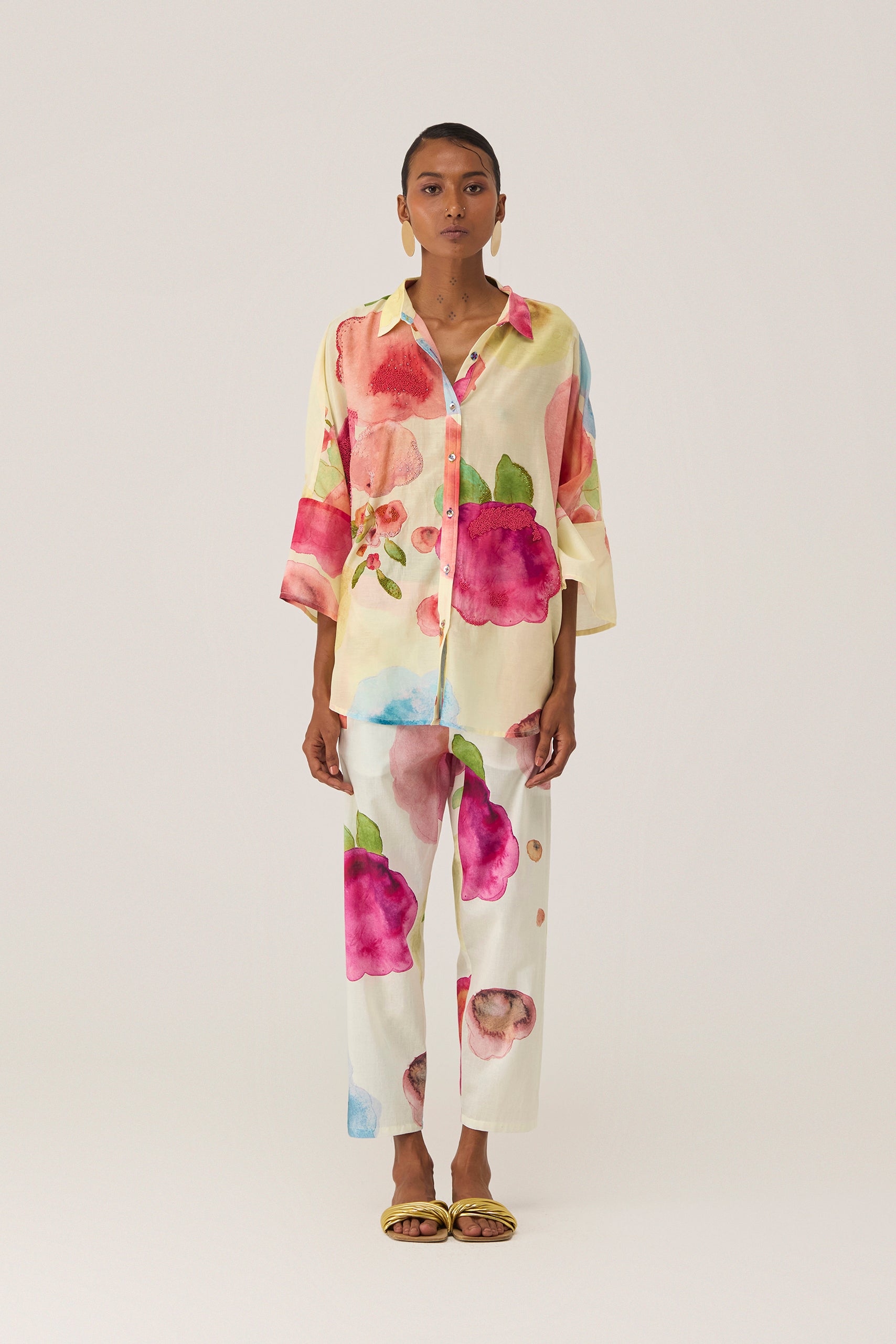 Californian Poppies Embroidered Shirt