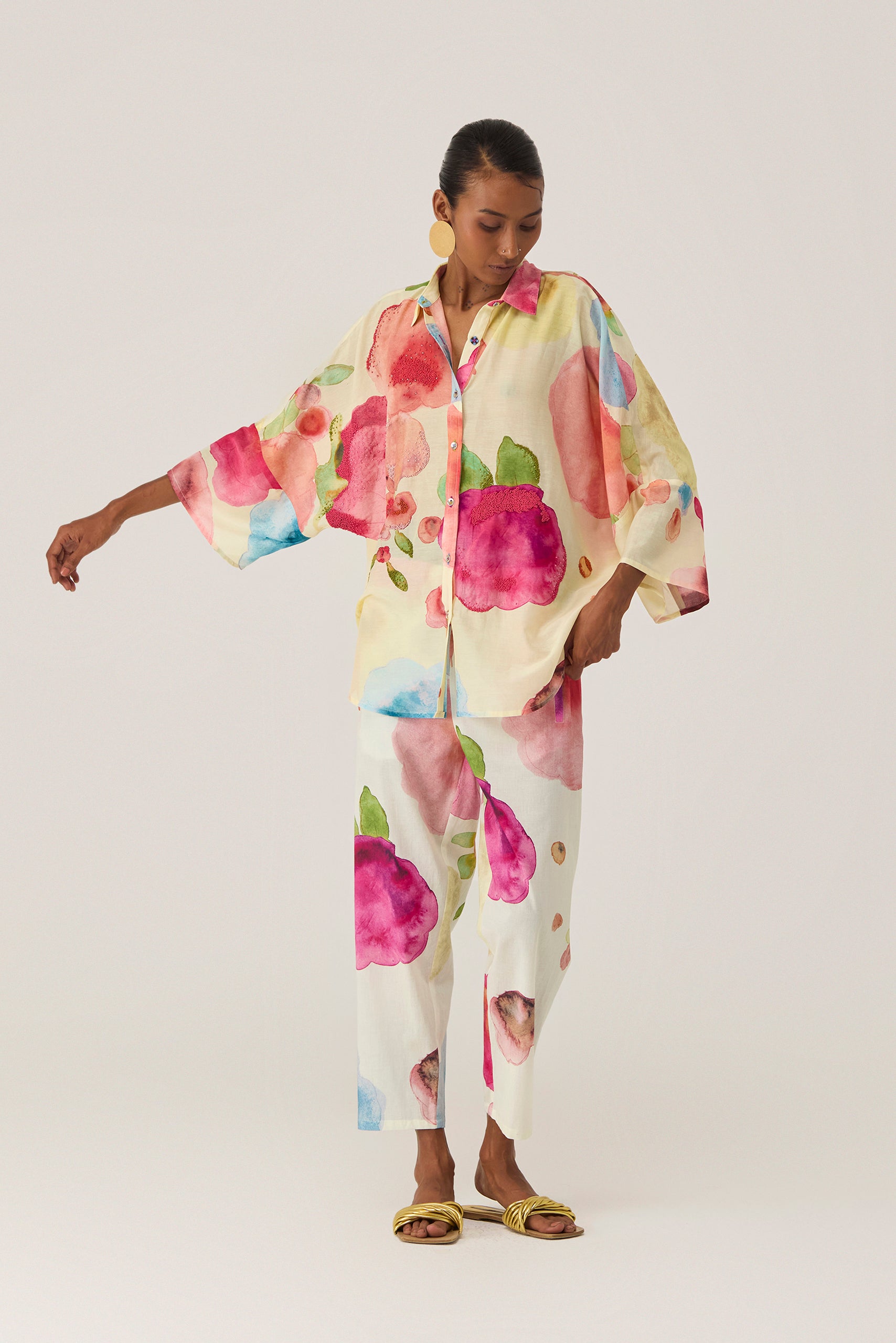 Californian Poppies Embroidered Shirt