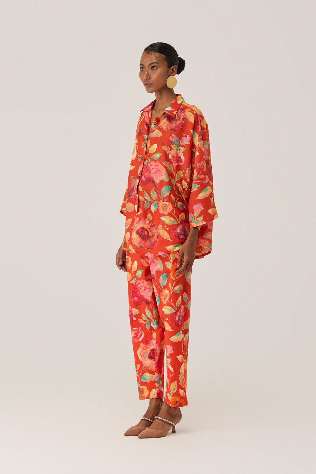 Watercolour Bloom Embroidered Shirt