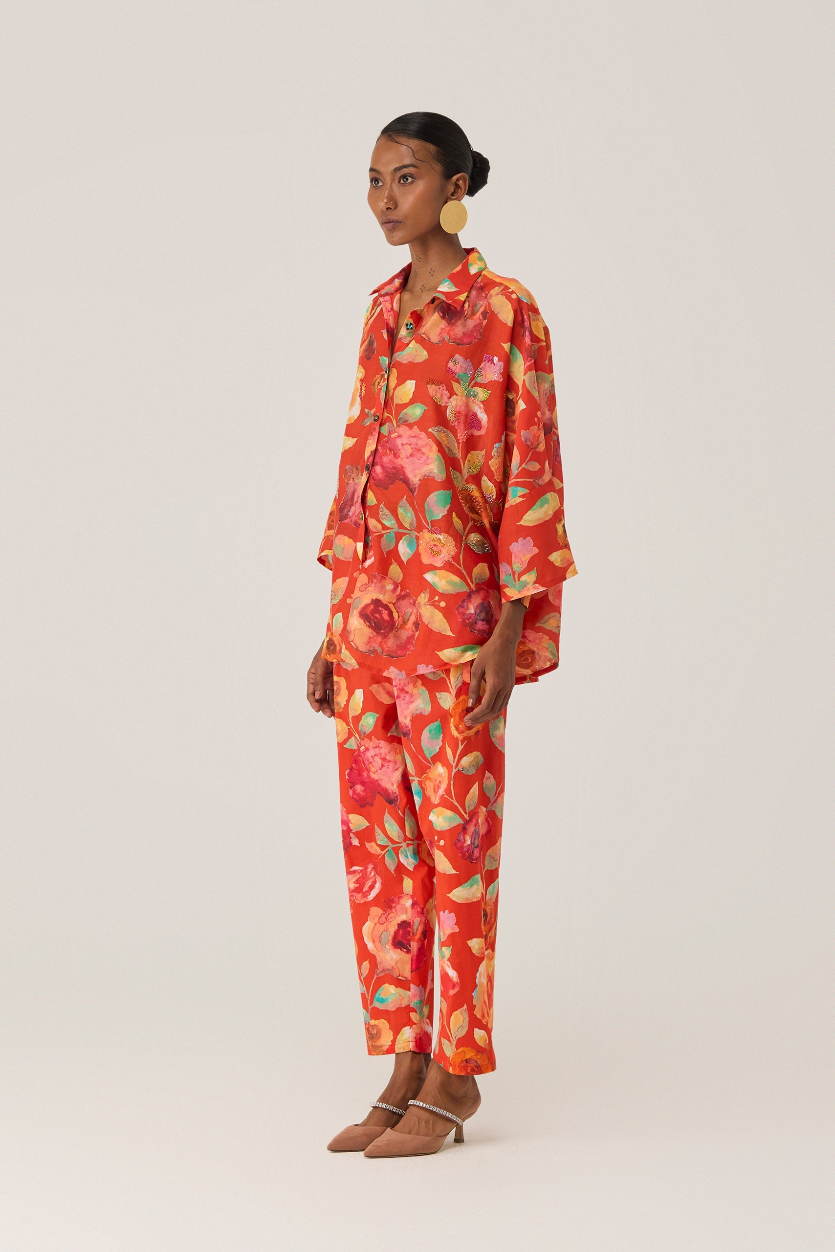 Watercolour Bloom Embroidered Shirt