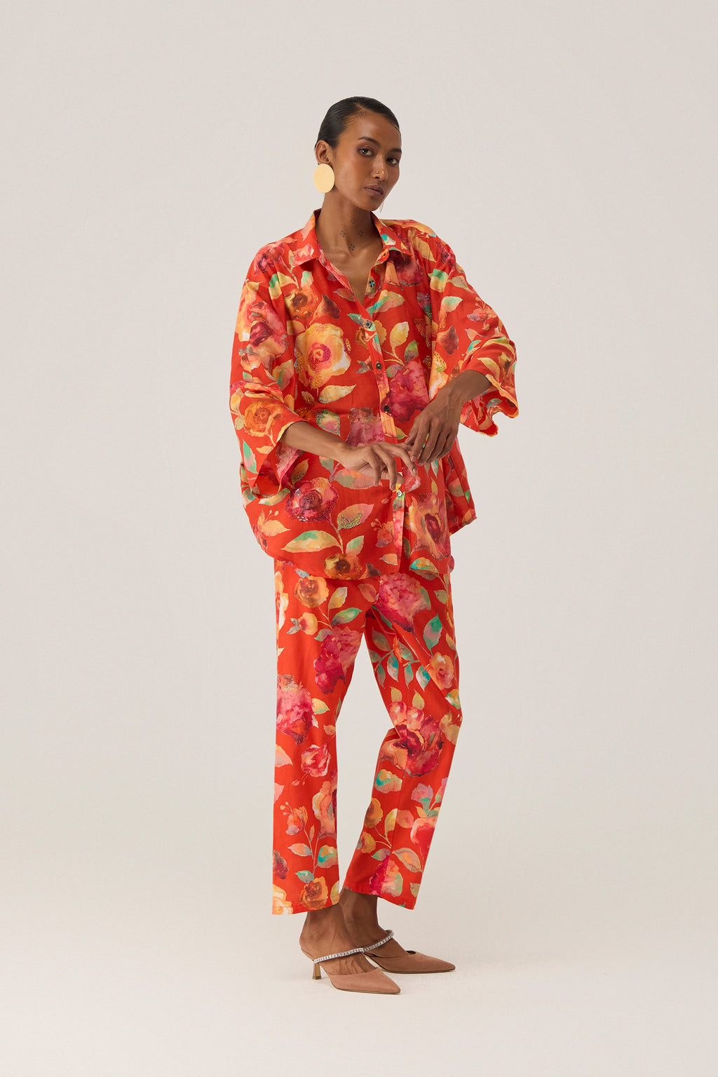 Watercolour Bloom Embroidered Shirt