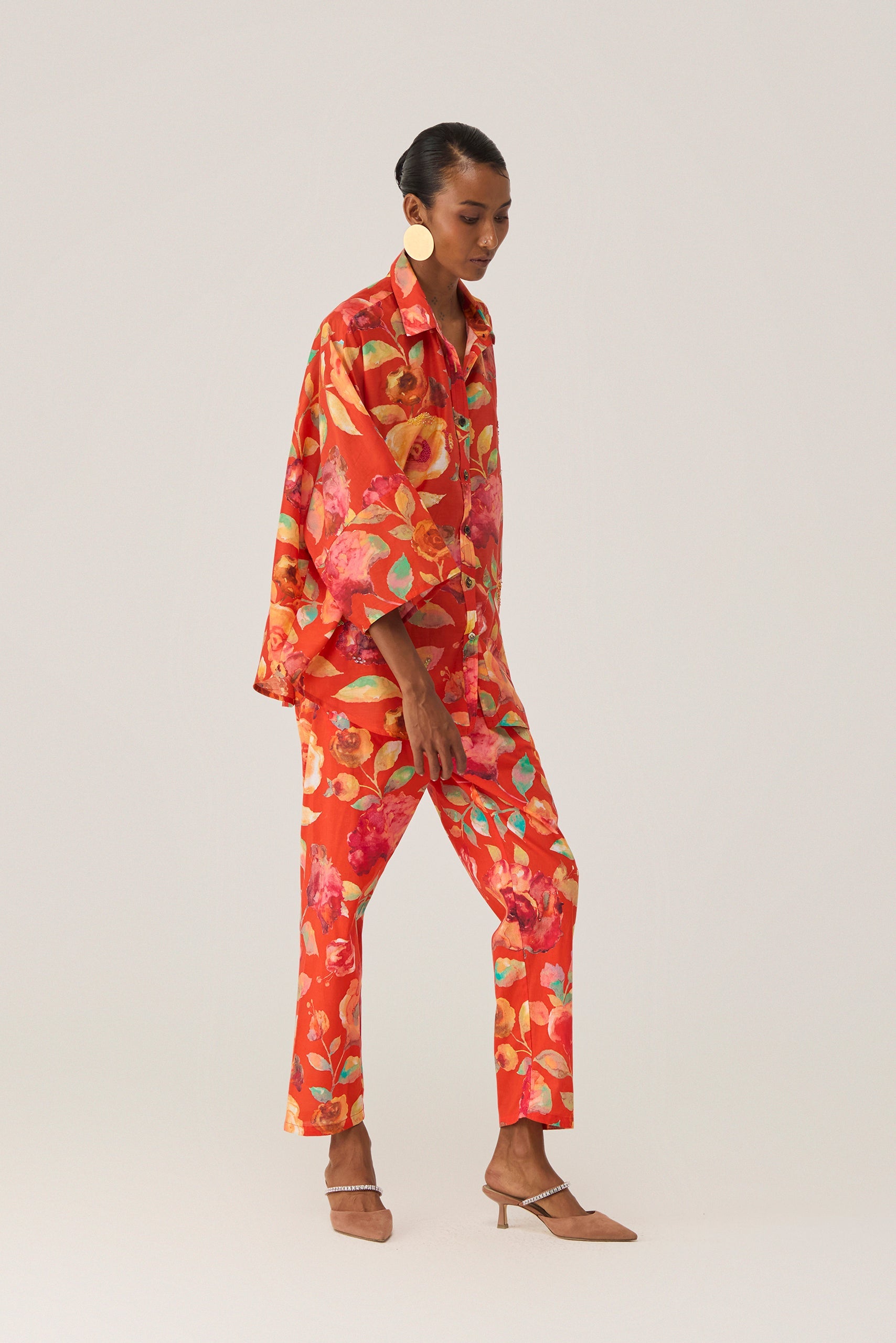 Watercolour Bloom Embroidered Shirt