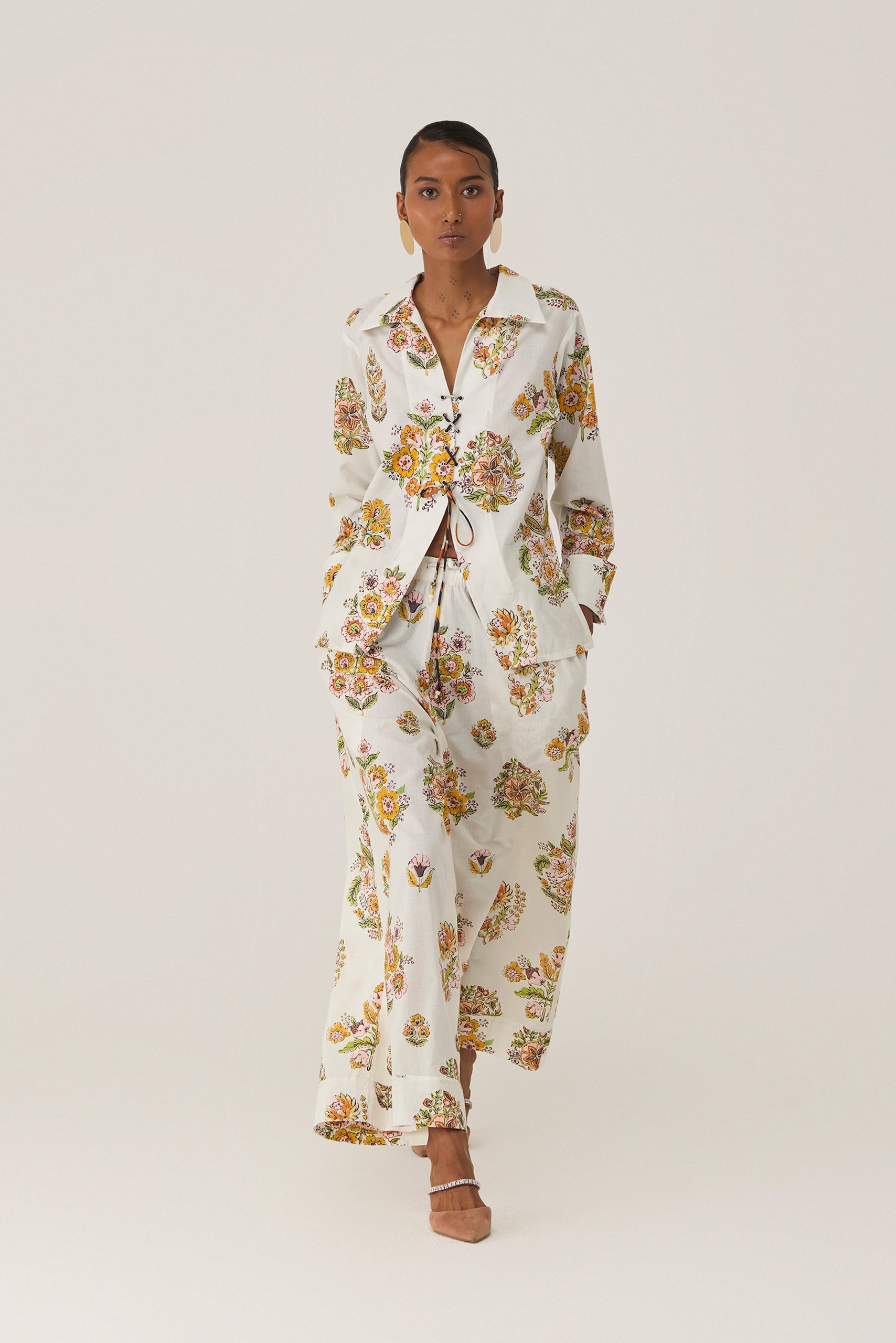 Off-White Botanical Bliss Grommet Top