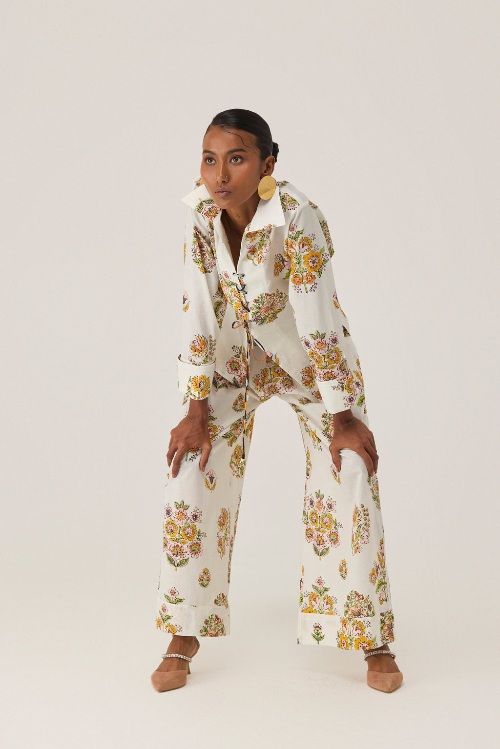 Off-White Botanical Bliss Grommet Top