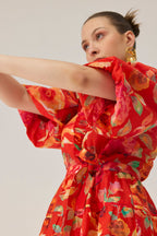 Watercolour Bloom Mini Wrap Dress