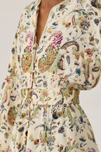 Paisley Parisian Embroidered Dress with Lace
