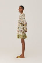 Paisley Parisian Embroidered Dress with Lace
