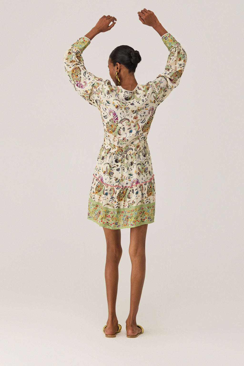 Paisley Parisian Embroidered Dress with Lace
