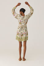 Paisley Parisian Embroidered Dress with Lace