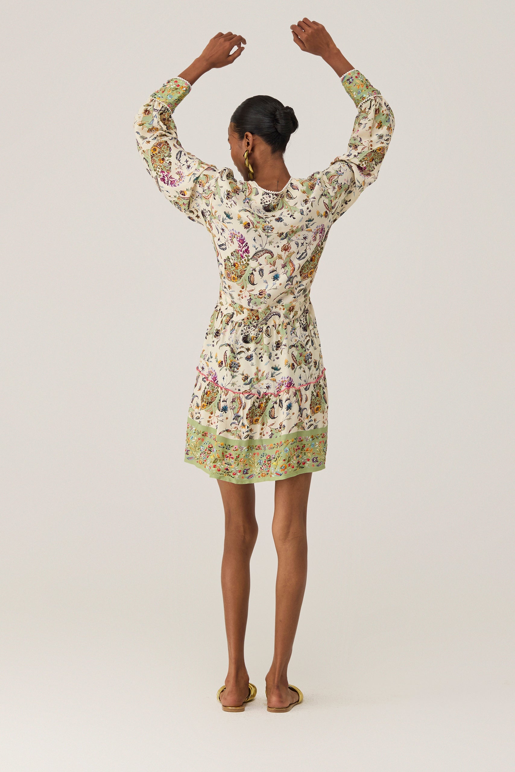 Paisley Parisian Embroidered Dress with Lace