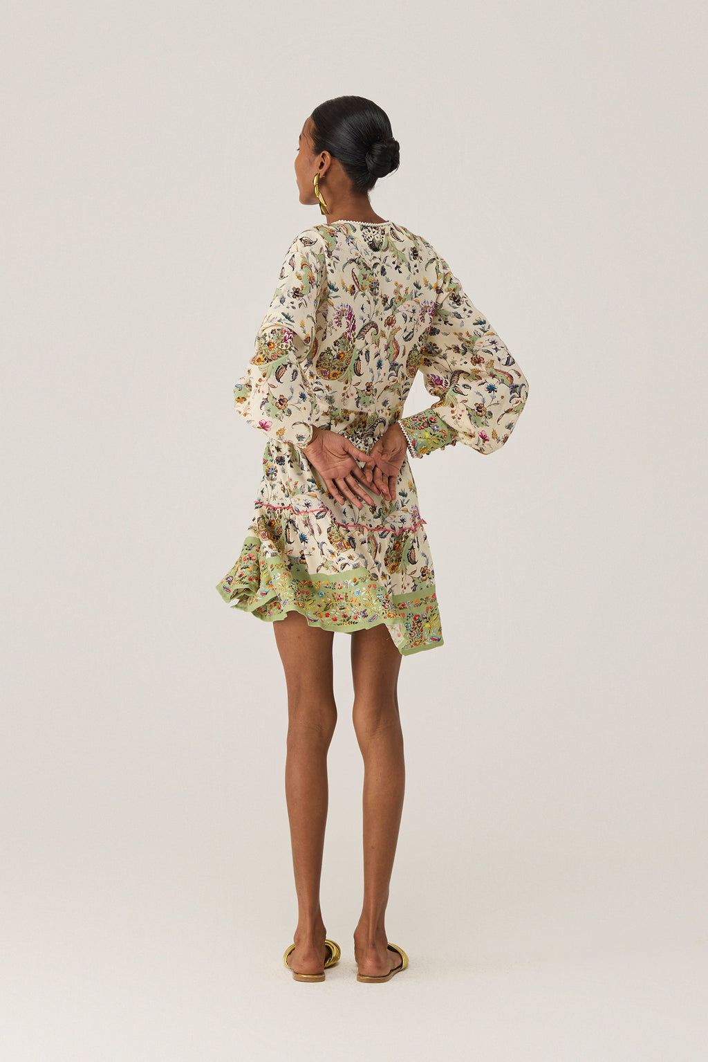 Paisley Parisian Embroidered Dress with Lace