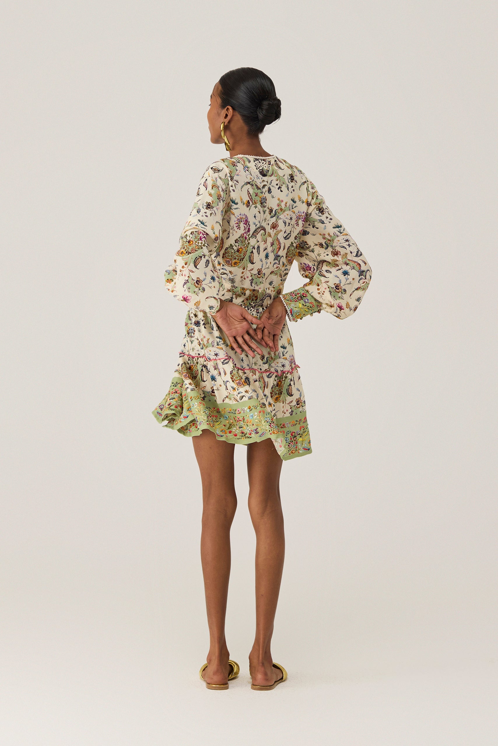 Paisley Parisian Embroidered Dress with Lace