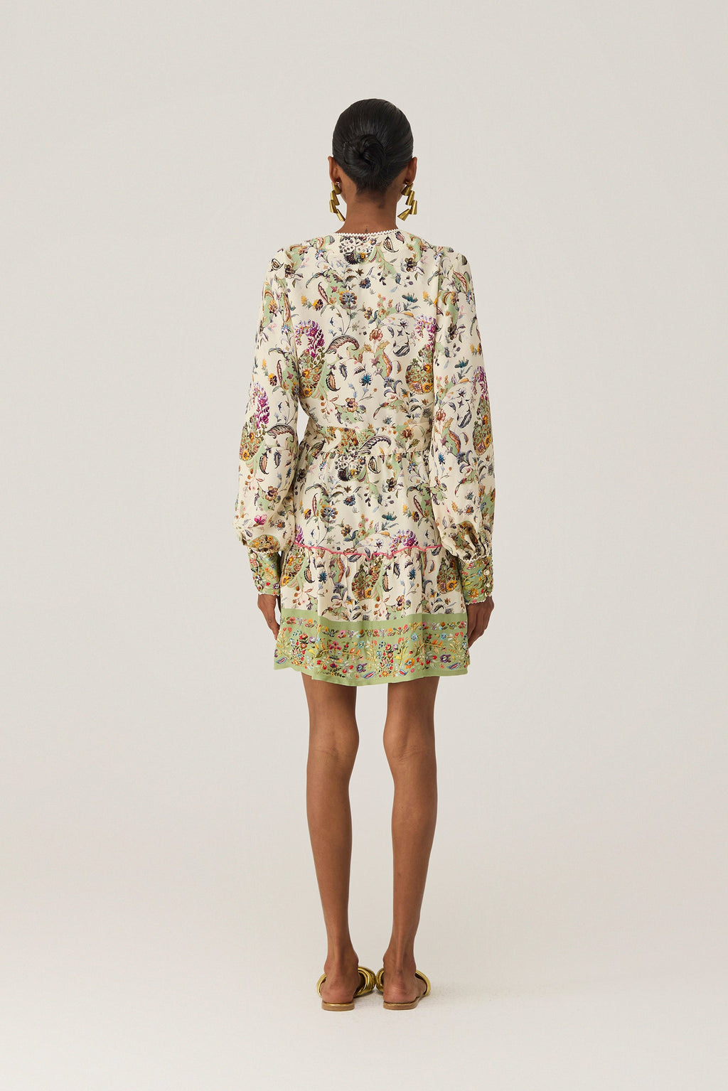 Paisley Parisian Embroidered Dress with Lace