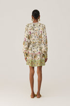 Paisley Parisian Embroidered Dress with Lace