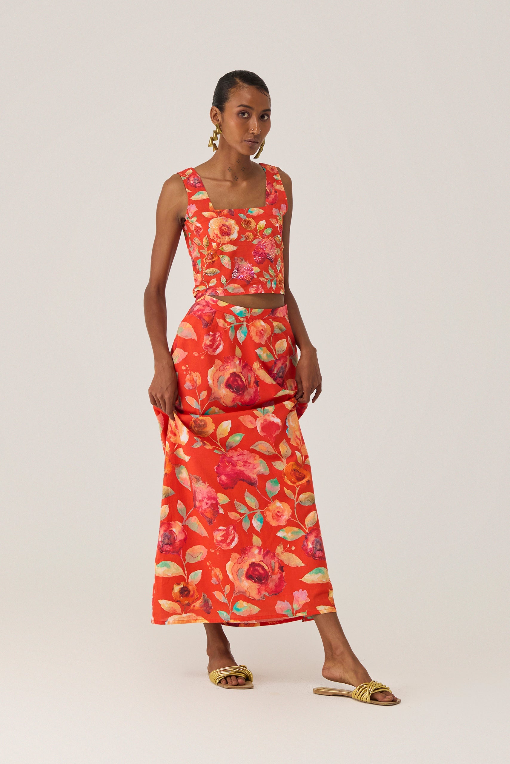 Watercolour Bloom Skirt