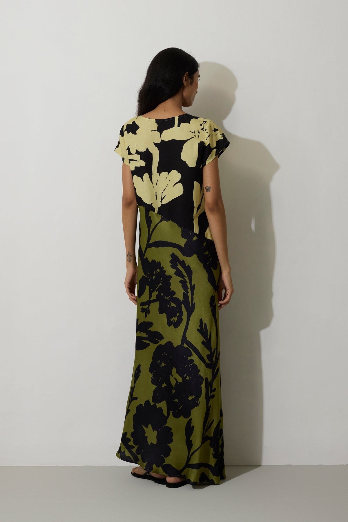 Marigold Two-Tone Dress - Charcoal