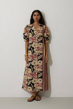Stripe Marigold Dress - Pink