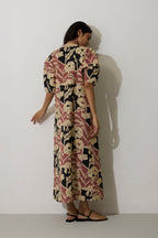 Stripe Marigold Dress - Pink
