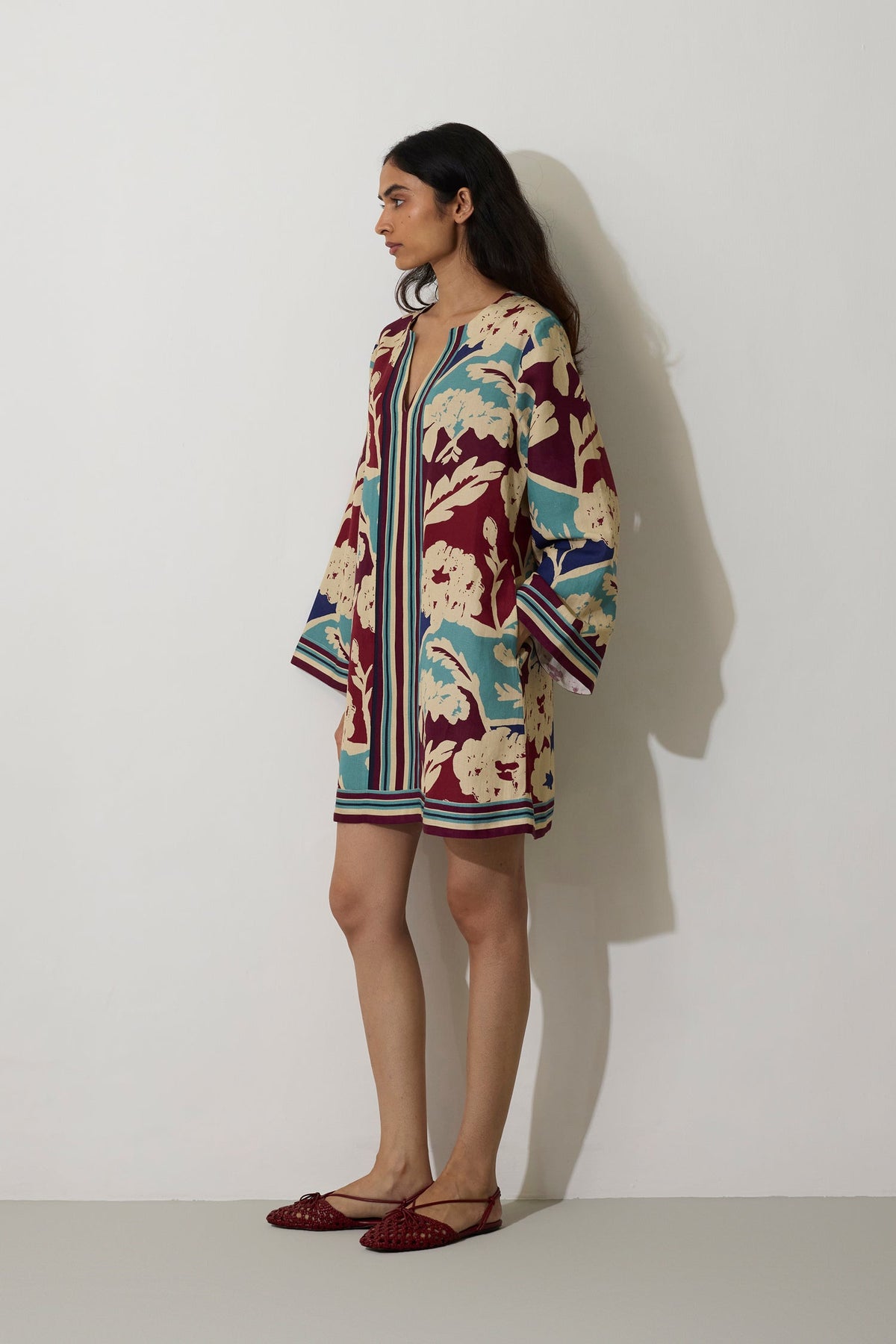 Marigold Stripe Shift Dress - Sky