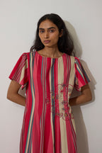Stripe Panelled Drift Dress