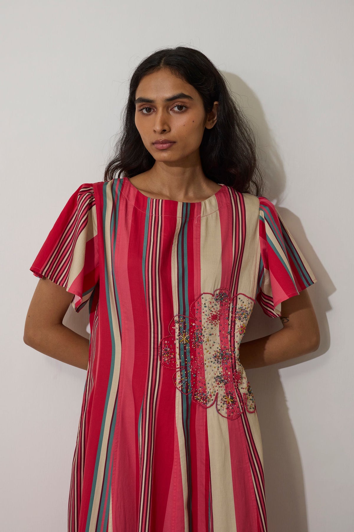 Stripe Panelled Drift Dress