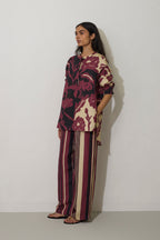 Stripe Marigold Top - Purple