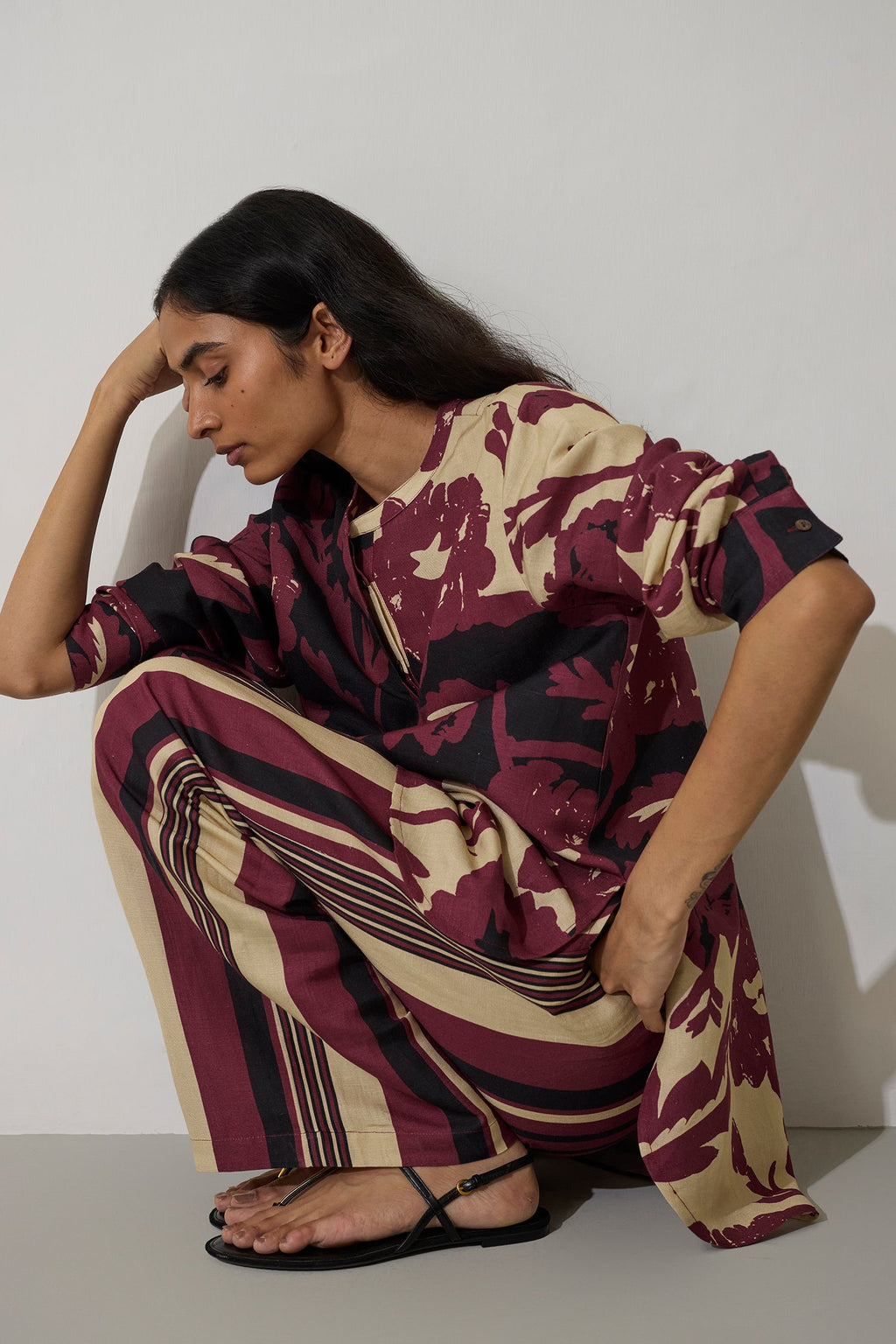 Stripe Marigold Set - Purple