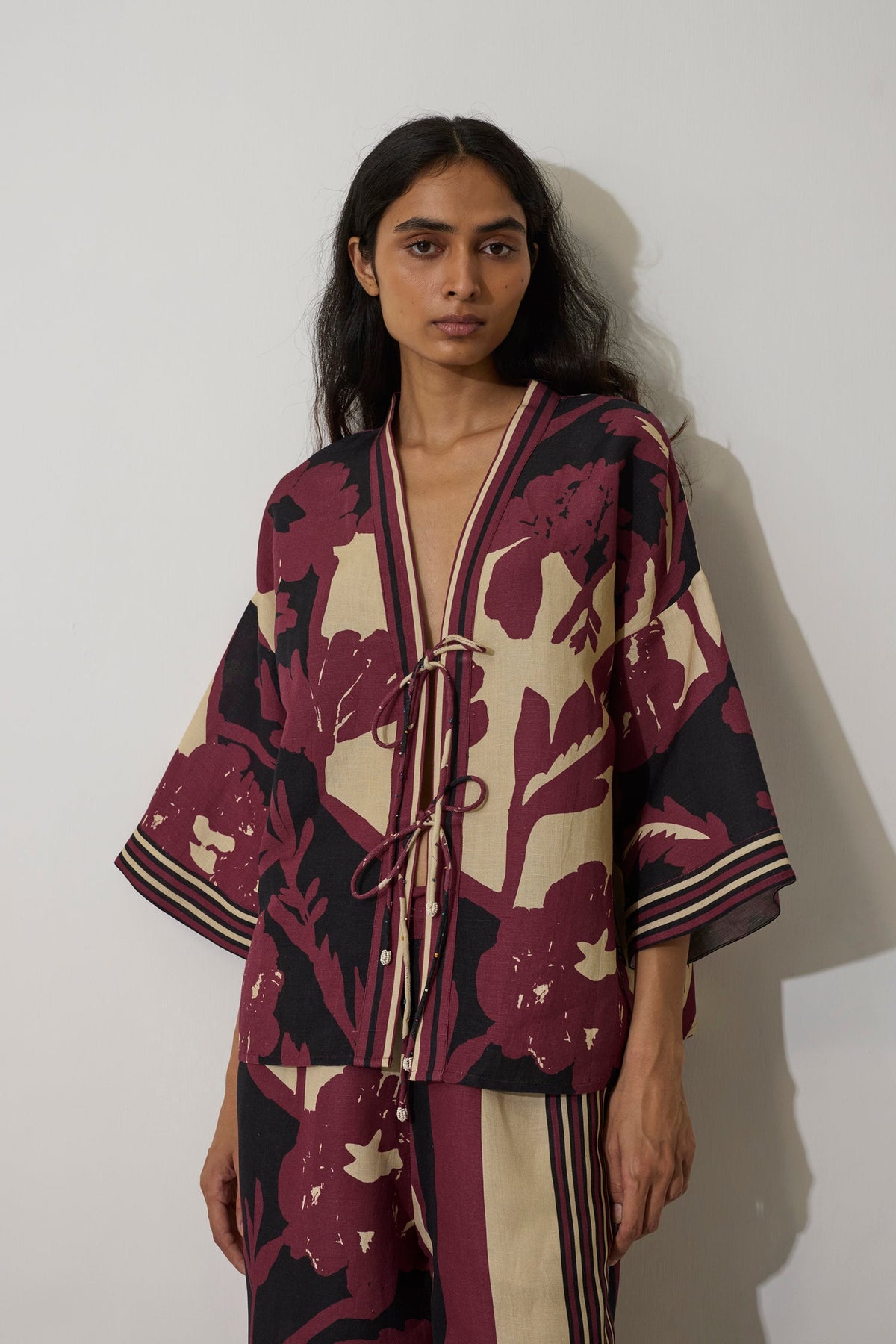 Tie-knot Marigold Top - Purple