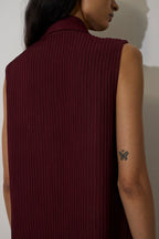 Pintuck Linen Sleeveless Duster