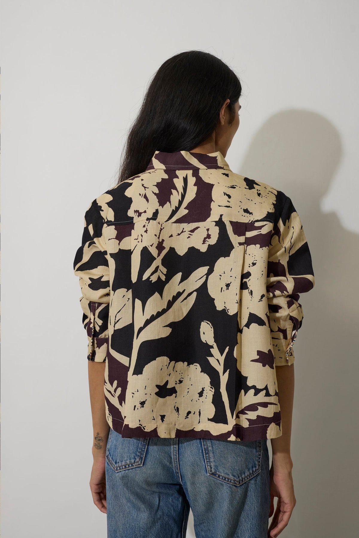 Marigold Crop Jacket - Charcoal
