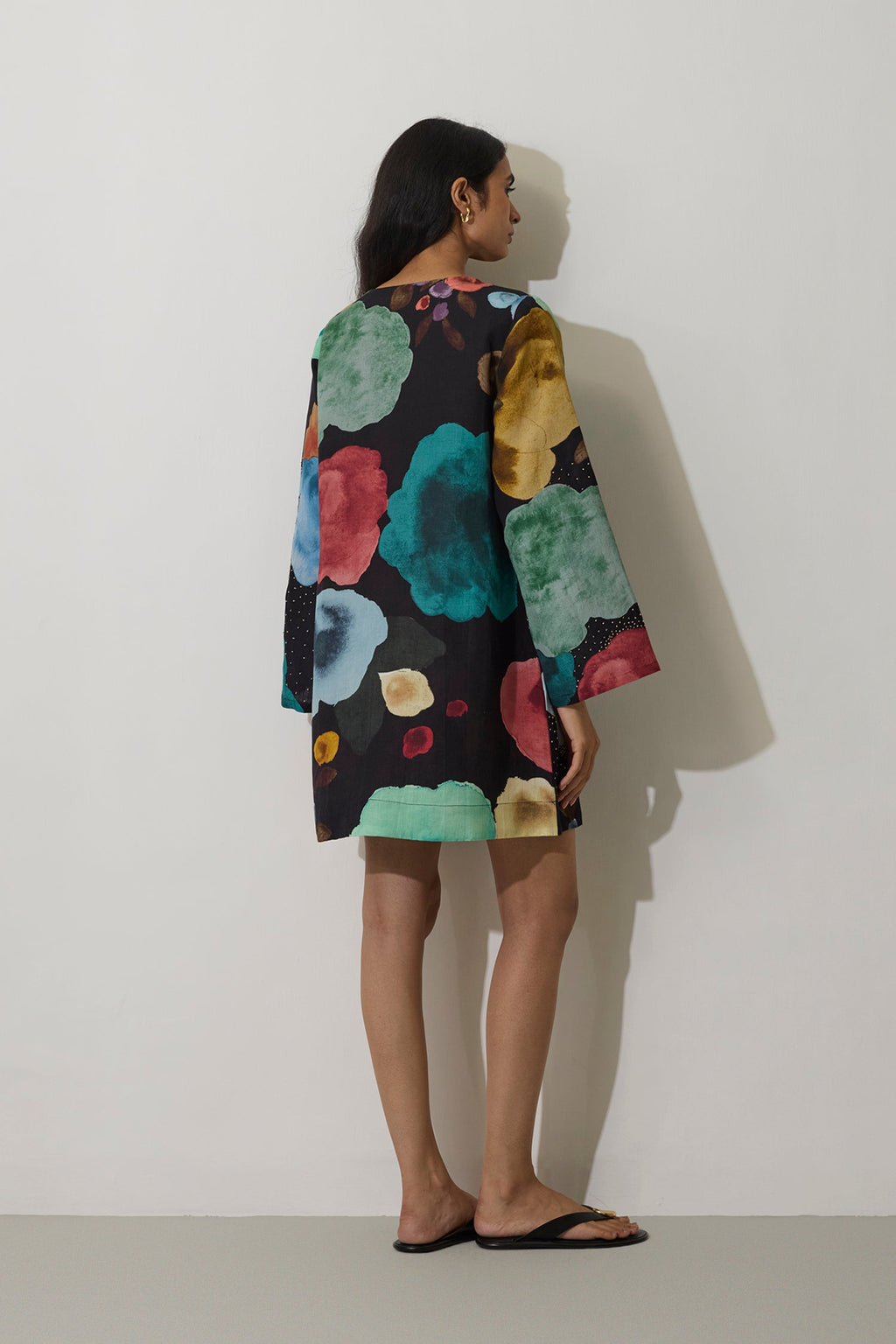 Poppies Mini Shift Dress - Night