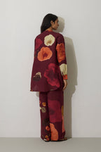 Poppies Relaxed Co-ord Set - Mulberry