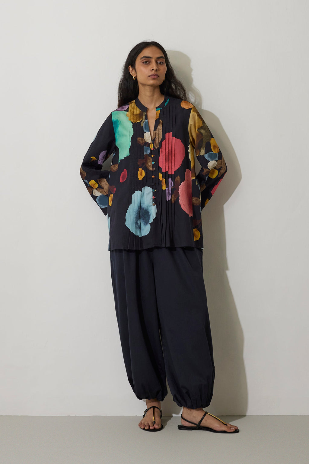 Poppies Pintuck Top - Night
